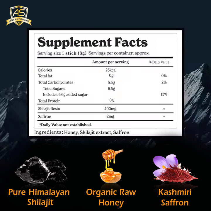 HIMALAYAN SHILAJIT HONEY STICKS